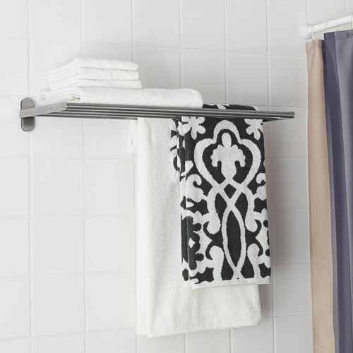 Rak Dinding Tempel Kamar Mandi untuk Handuk Stainless Steel 67x27 cm