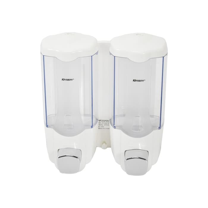 KRISBOW DISPENSER SABUN CAIR 2 TABUNG - PUTIH