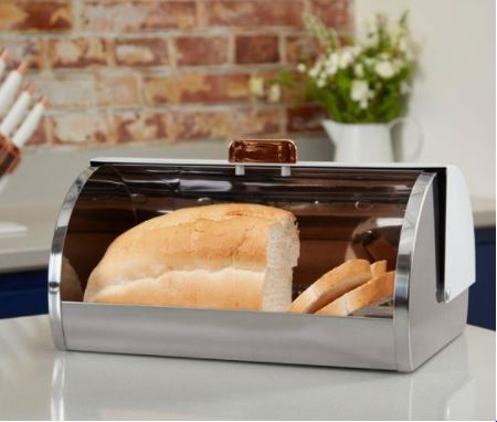 Delicia Tempat Penyimpanan Roti Transparan Bread Box With Clear Lid