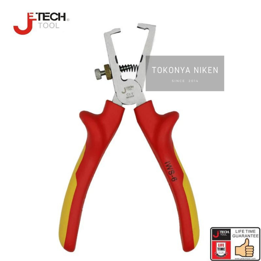 Tang Wire Stripper Insulasi 6 Inci Jetech Merah