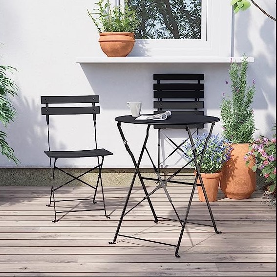 set kursi teras kursi taman kursi kafe outdoor foldable kursi makan