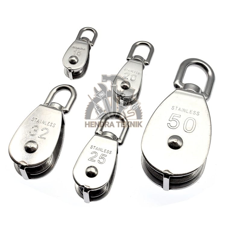 KATROL STAINLESS KEREKAN BURUNG MINI SINGLE DOUBLE PULLEY PULI MONEL