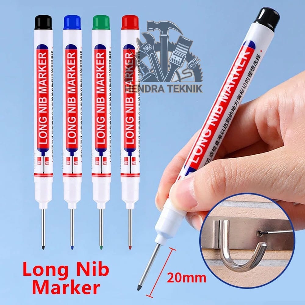 SPIDOL TUKANG ALAT TULIS PENANDA PULPEN KEPALA PANJANG LONG NIB TIP