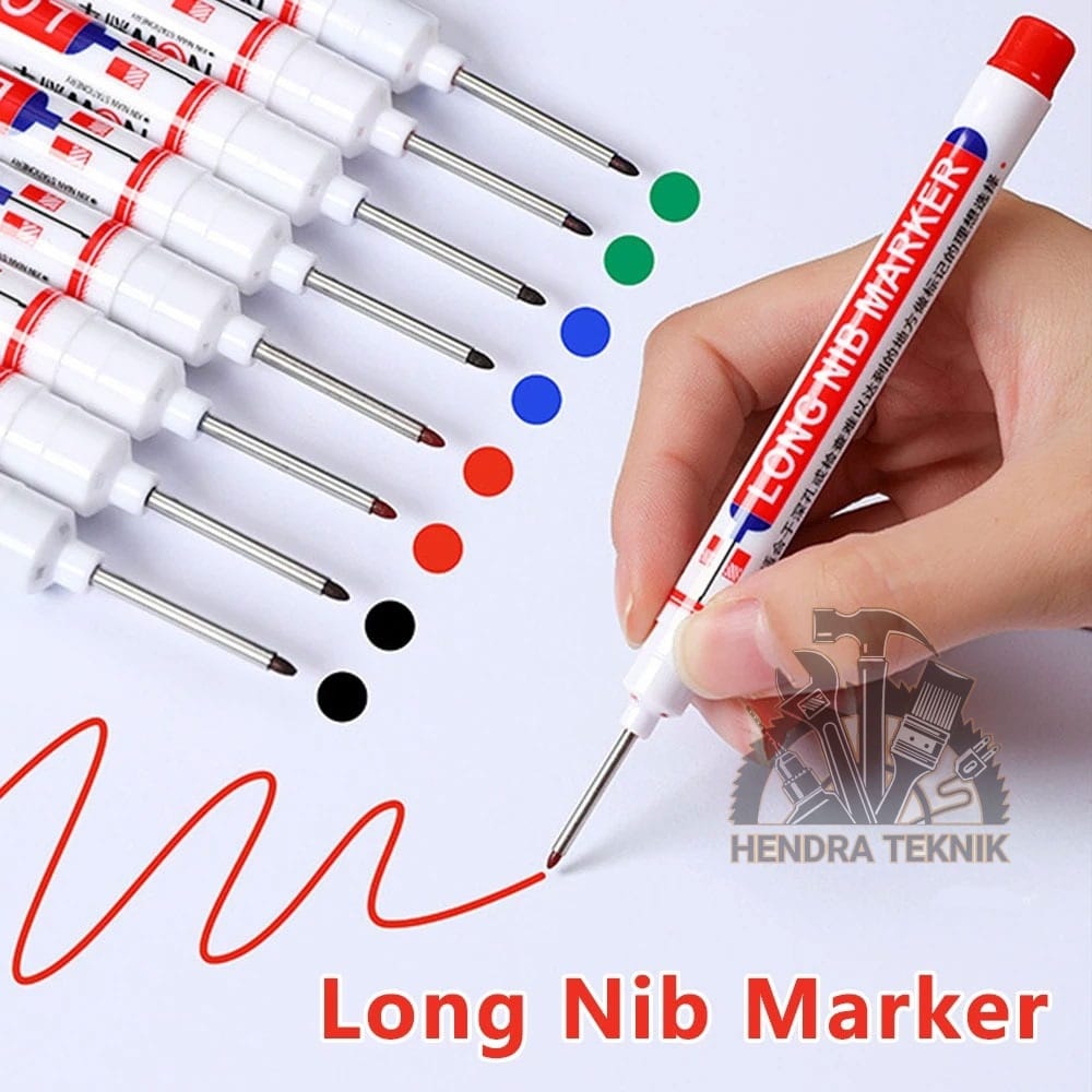 SPIDOL TUKANG ALAT TULIS PENANDA PULPEN KEPALA PANJANG LONG NIB TIP