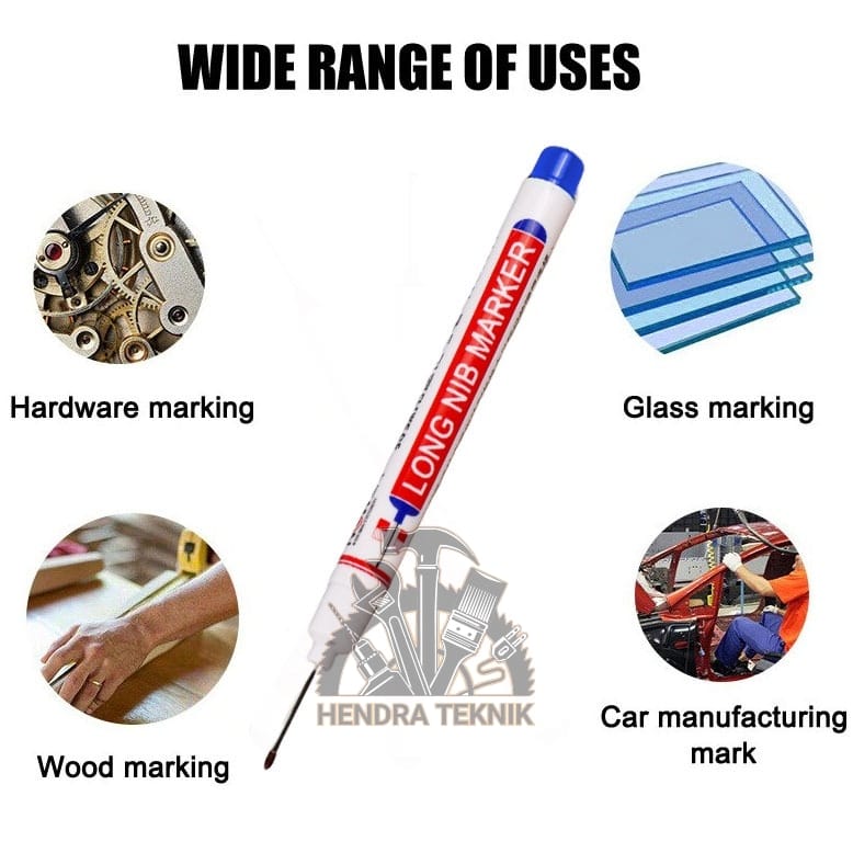 SPIDOL TUKANG ALAT TULIS PENANDA PULPEN KEPALA PANJANG LONG NIB TIP