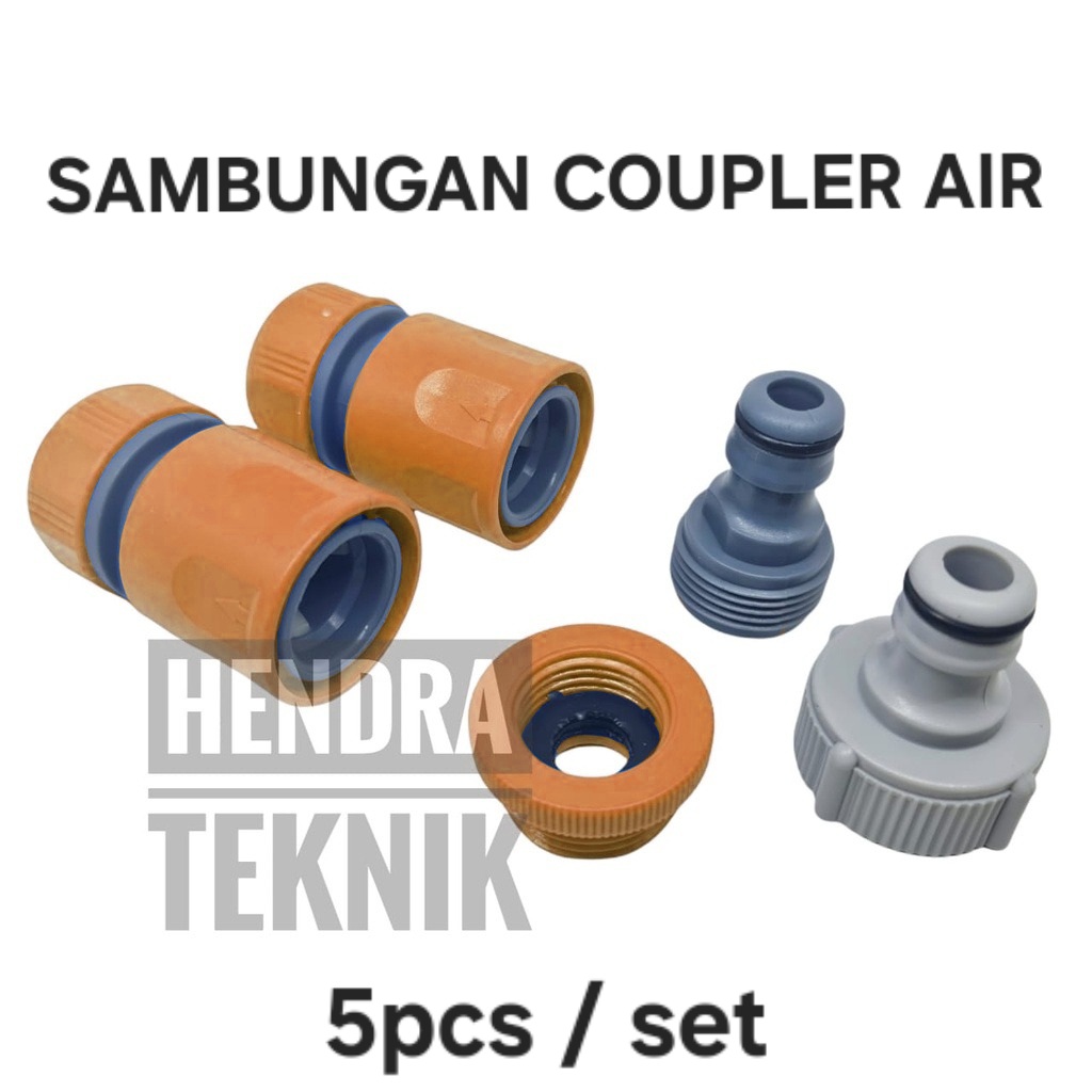 CONNECTOR SAMBUNGAN SELANG AIR SET. QUICK COUPLER. KOPLING AIR PVC SET