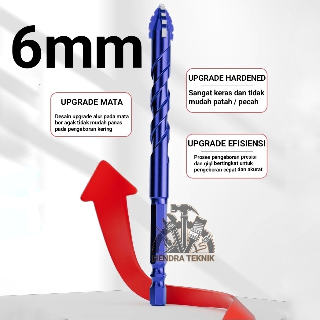 MATA BOR TOMBAK KACA KERAMIK 6 8 10 12 MM BOR GRANIT TEMBOK BATU BESI