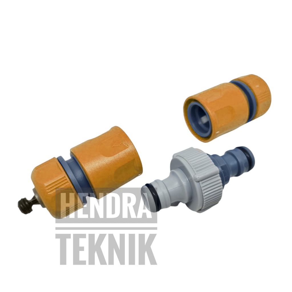 CONNECTOR SAMBUNGAN SELANG AIR SET. QUICK COUPLER. KOPLING AIR PVC SET