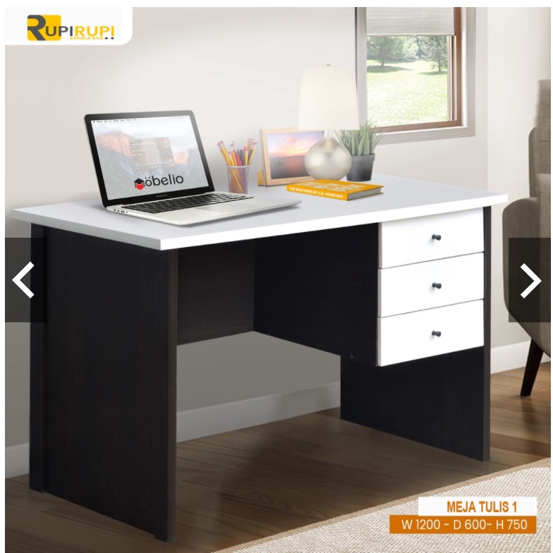 Meja Tulis / Kantor / Belajar Dark Walnut