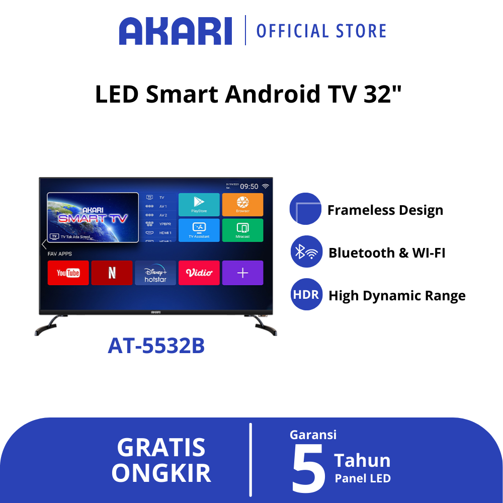 AKARI Smart Android TV 32 inch Bluetooth AT-5532B