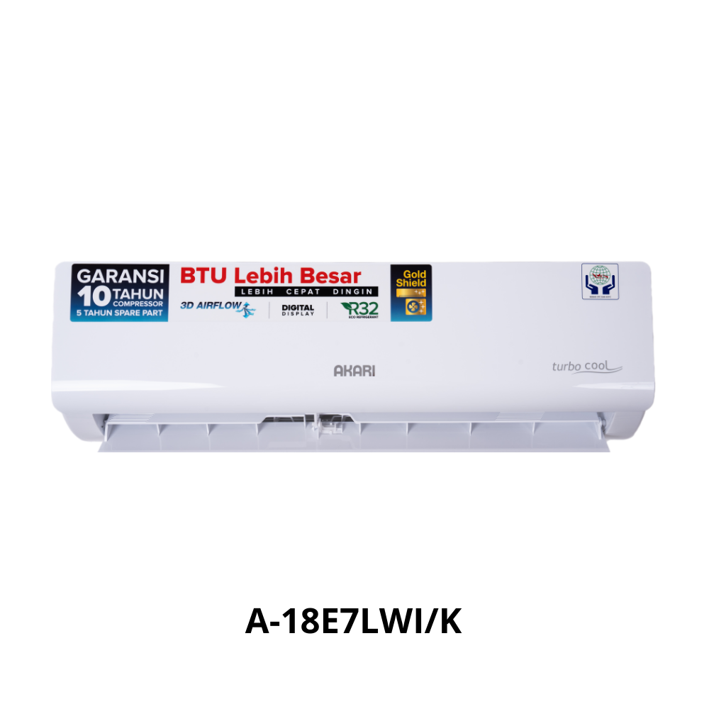 AKARI AC 2PK Nano Silver Turbo Cool A18E7LWI Low Watt Termurah