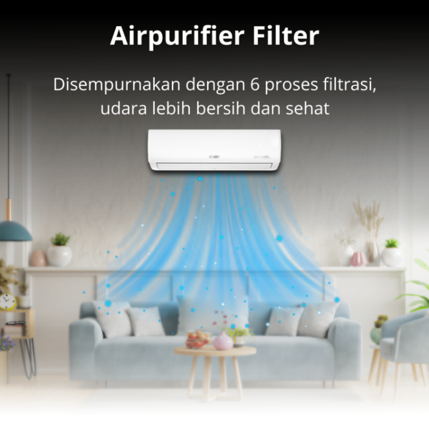 AKARI AC 1/2PK Turbo Cool Airpurifier A-05TC88NLWI/K Low Watt