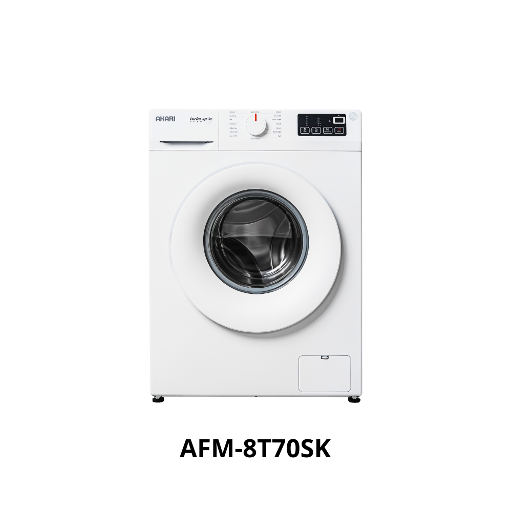 AKARI Mesin Cuci Front Loading Hemat Air AFM-8T70SK Putih