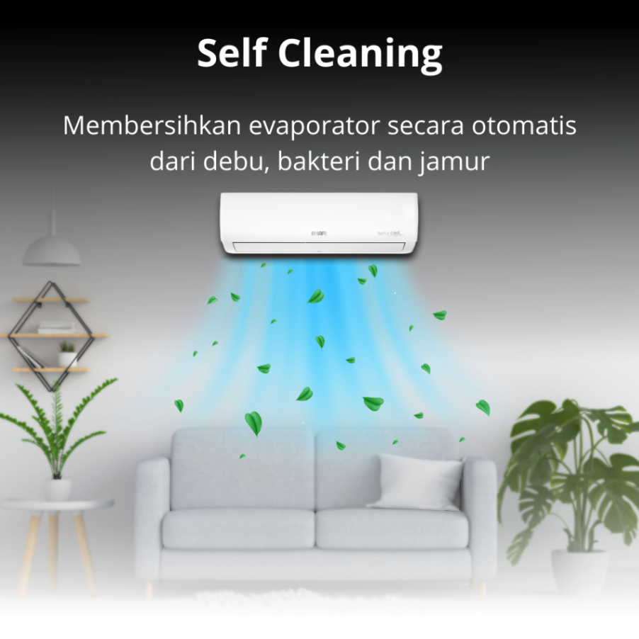 AKARI AC 1/2PK Self Cleaning Turbo Cool A-05TCF89NLWI/K Low Watt