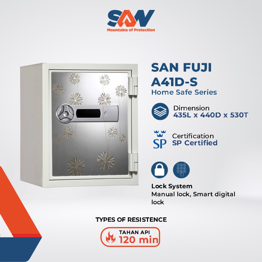BRANKAS MEWAH BRANKAS DIGITAL TAHAN API FIRE RESISTANT SAN FUJI A41D