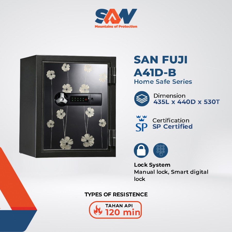 BRANKAS MEWAH BRANKAS DIGITAL TAHAN API FIRE RESISTANT SAN FUJI A41D