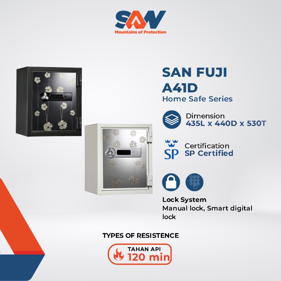 BRANKAS MEWAH BRANKAS DIGITAL TAHAN API FIRE RESISTANT SAN FUJI A41D