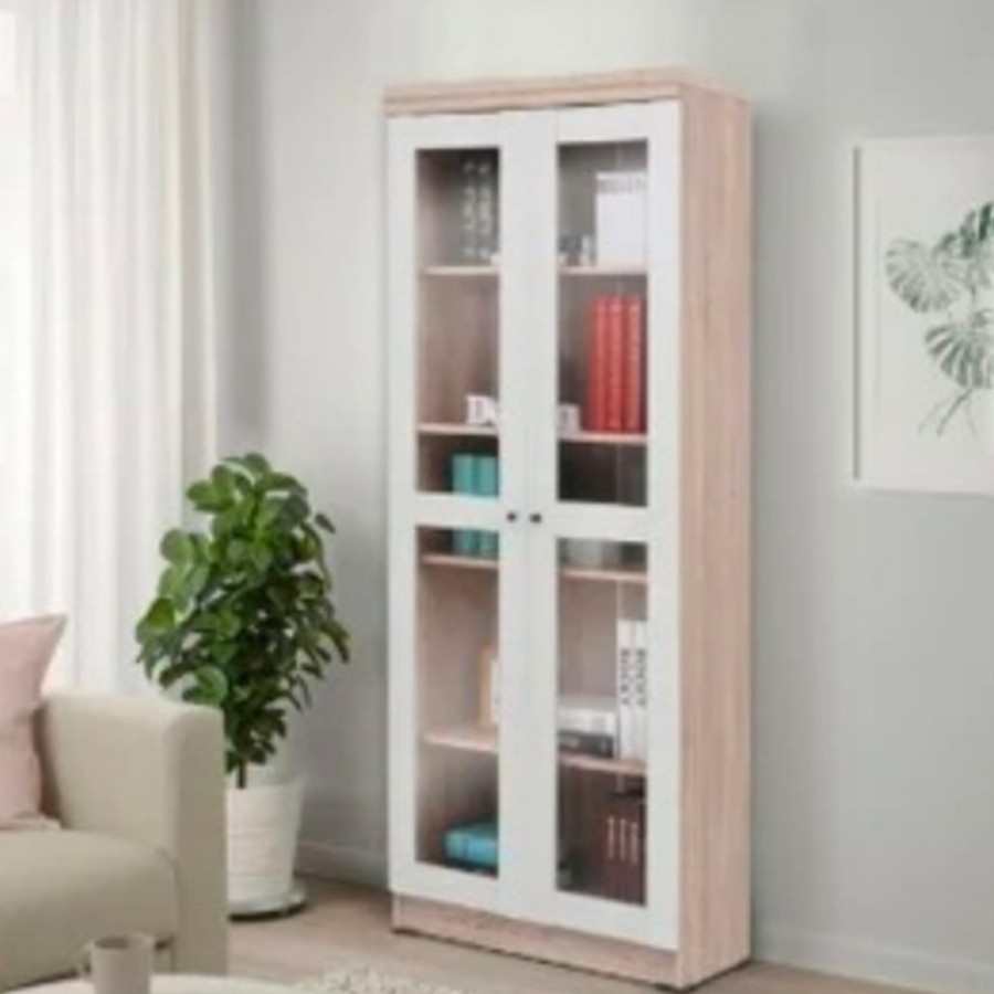 Lemari Hias / Lemari Buku dengan Pintu Kaca Simple Terlaris 0002 79 39 176