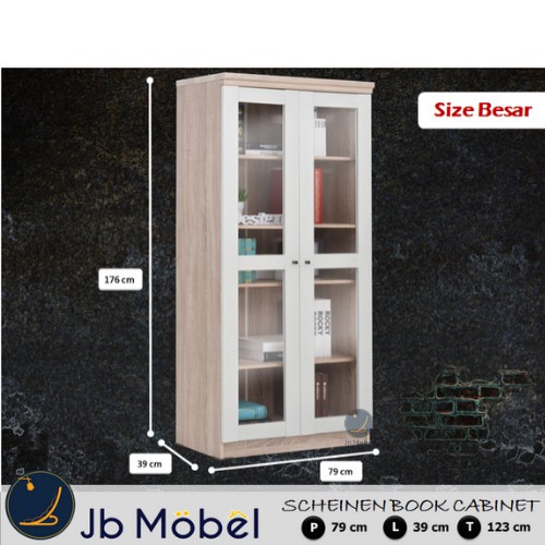 Lemari Hias / Lemari Buku dengan Pintu Kaca Simple Terlaris 0002 79 39 176