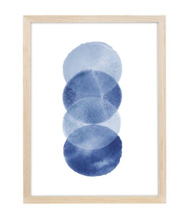 SCANDIA Hiasan Dinding Wall Decoration Art Abstract VD90962 30X40 Blue Natural