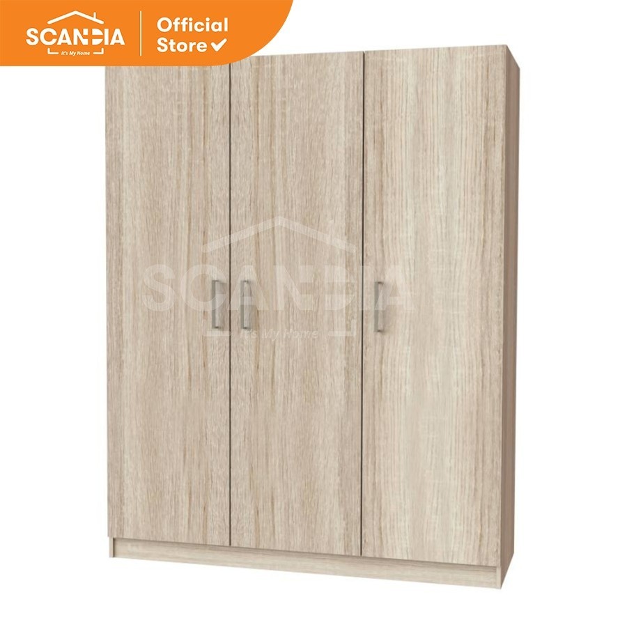 SCANDIA Lemari PS Wardrobe 3 Doors 145x50x176 Cm