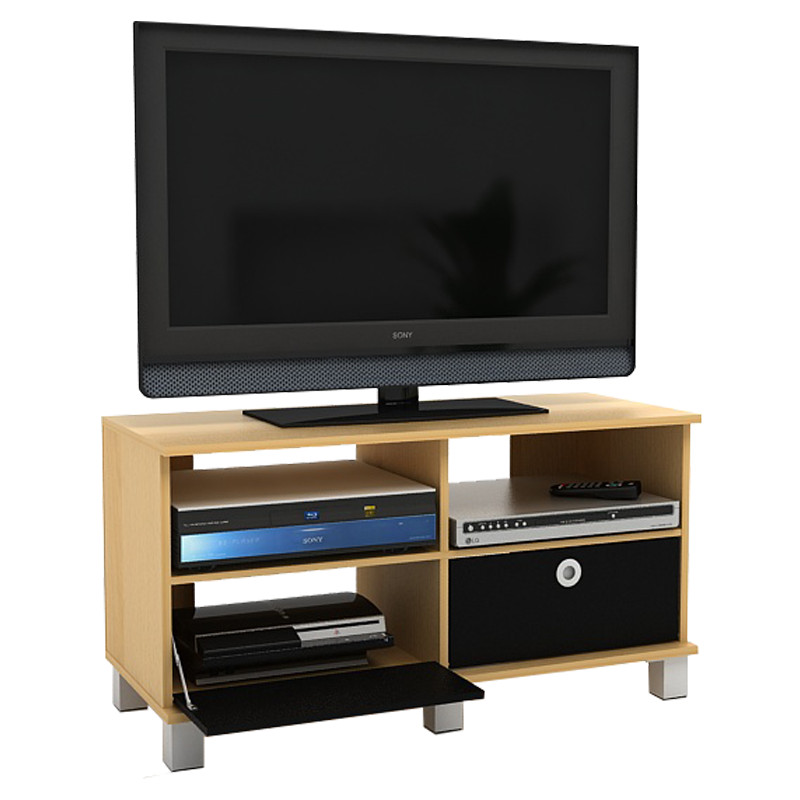 FUNIKA 11156-1 SBE/BK - Rak TV dengan 2 Rak Pintu Lipat - Coklat/Hitam
