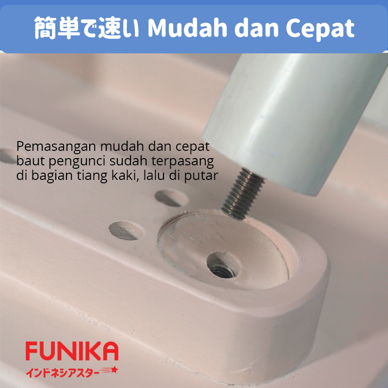 FUNIKA Set Meja dan Bangku Kotak Anak Starindo 95847 - Putih