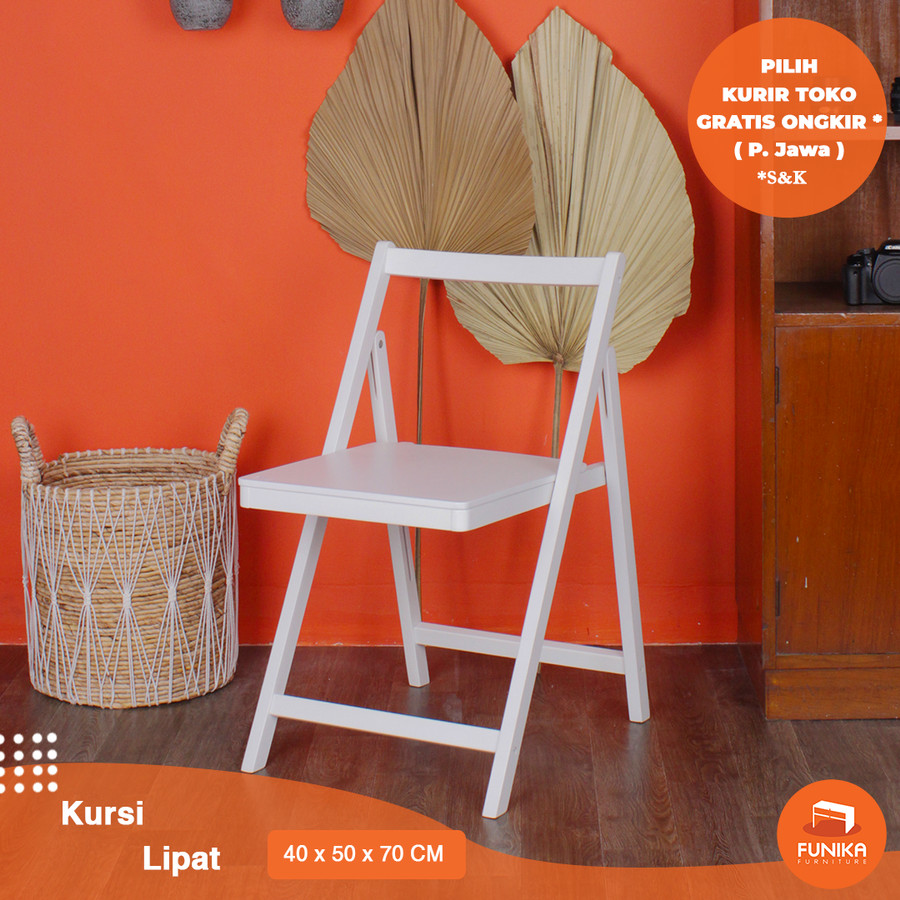 FUNIKA 91957 WH - Kursi Lipat Travel / Bangku Portable - Putih