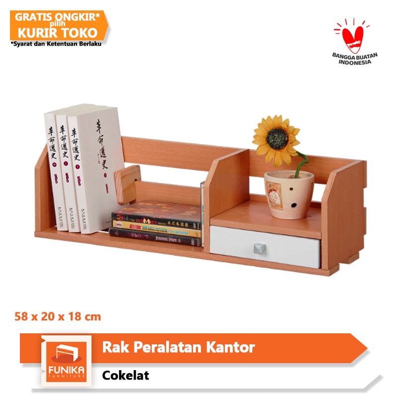FUNIKA 11009 SBE/WH - Rak Peralatan Kantor - Coklat