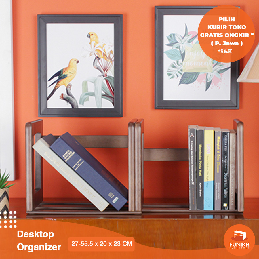 FUNIKA 93458 WN - Desktop Organizer - Coklat Tua