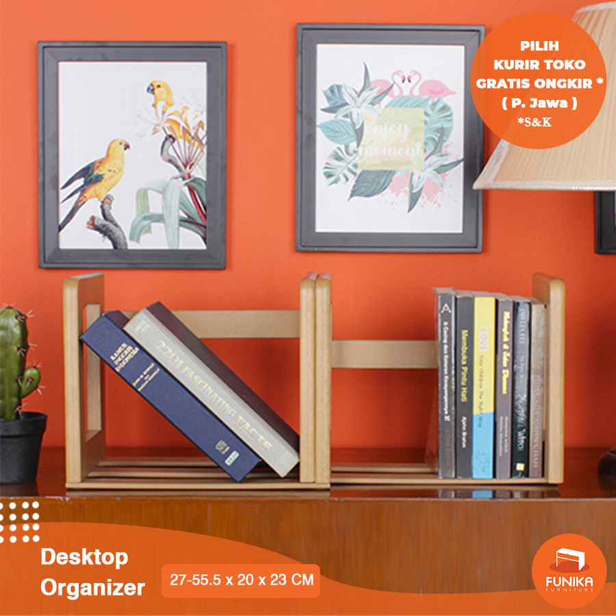 FUNIKA 93458 KI - Desktop Organizer - Coklat Muda