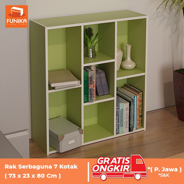 FUNIKA 13228 - Rak Buku 7 Kotak Persegi