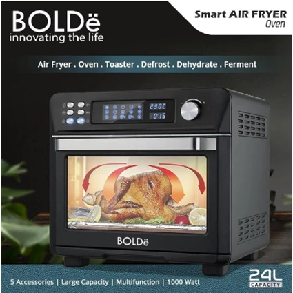 BOLDe Super Smart Air Fryer Oven Black Diamond