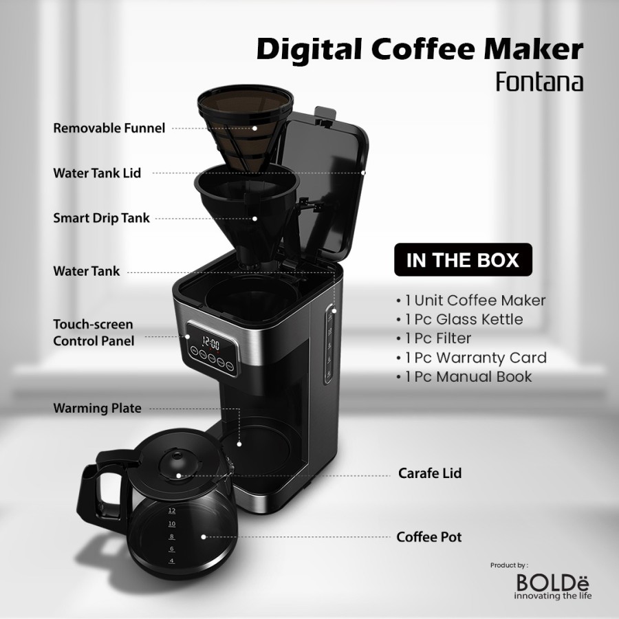 BOLDe Digital Coffee Maker Fontana (Coffee Machine)