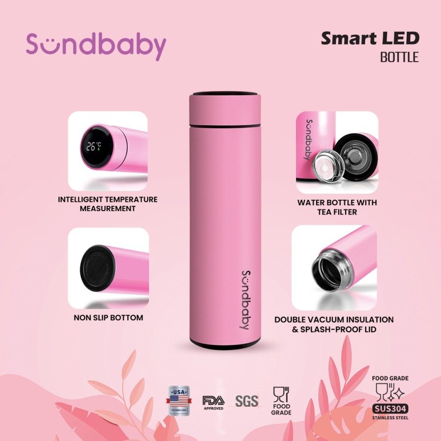 Sundbaby Smart LED Bottle Digital (Termos Suhu Temperatur)