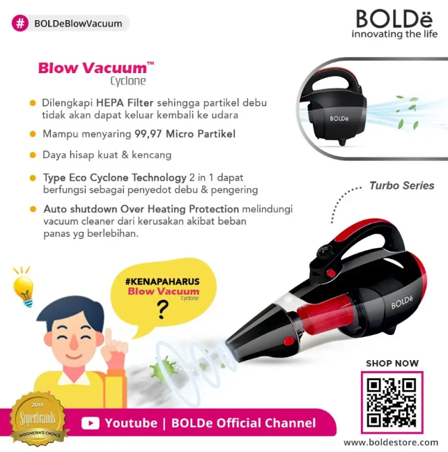 BOLDe Super Hoover Cyclone / Vacuum Cleaner - Black