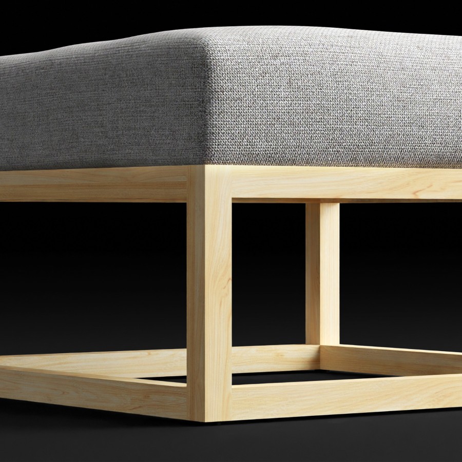 CUBIX SERIES - Kursi Tamu Sofa Modern Minimalis Ottoman Rangka Terang