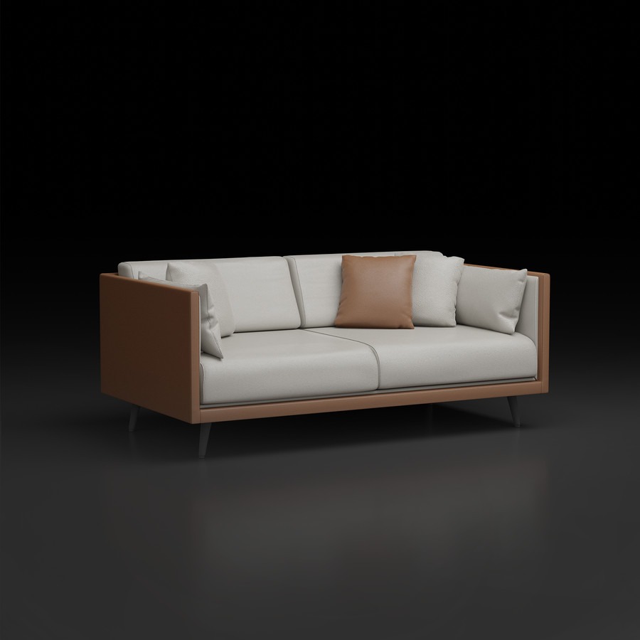 CAPRA SIGNATURE SERIES | Modern Minimalist Leather Sofa •Living Room
