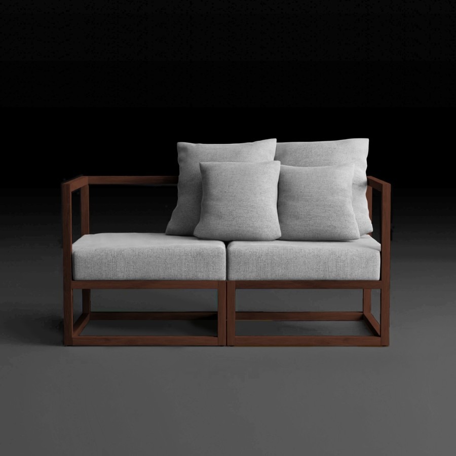 CUBIX SERIES - Kursi Tamu Sofa Modern Minimalis (AC,AC) - Rangka Gelap