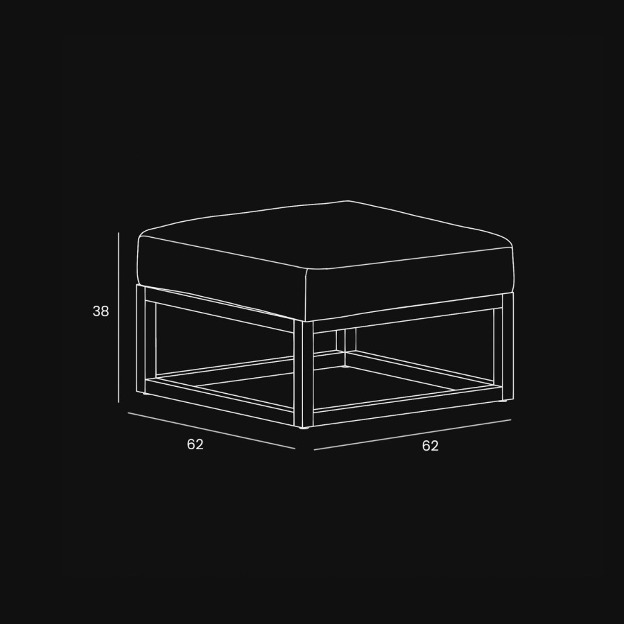 CUBIX SERIES - Kursi Tamu Sofa Modern Minimalis Ottoman Rangka Terang