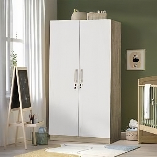 Anya-Living Lemari Pakaian Kecil Levine BL - Sonoma white (Free Ongkir