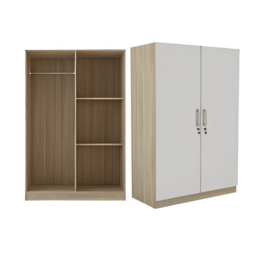 Anya-Living Lemari Pakaian Kecil Levine BL - Sonoma white (Free Ongkir