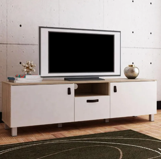 Anya-Living Rakki Tv Stand 160 - Sonoma Cream - White