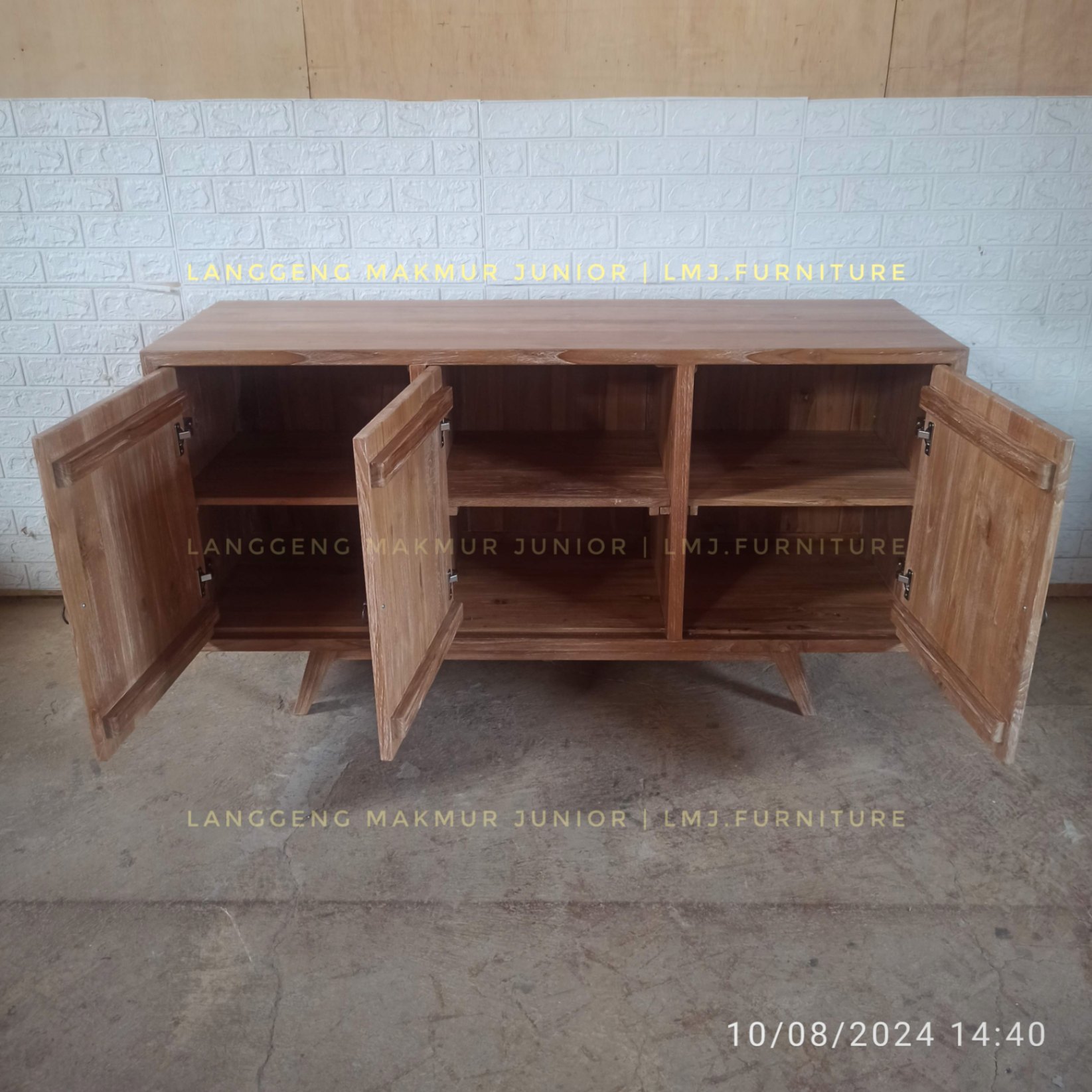 Bufet credenza ukir etnik carved side cabinet minimalis 150cm jati