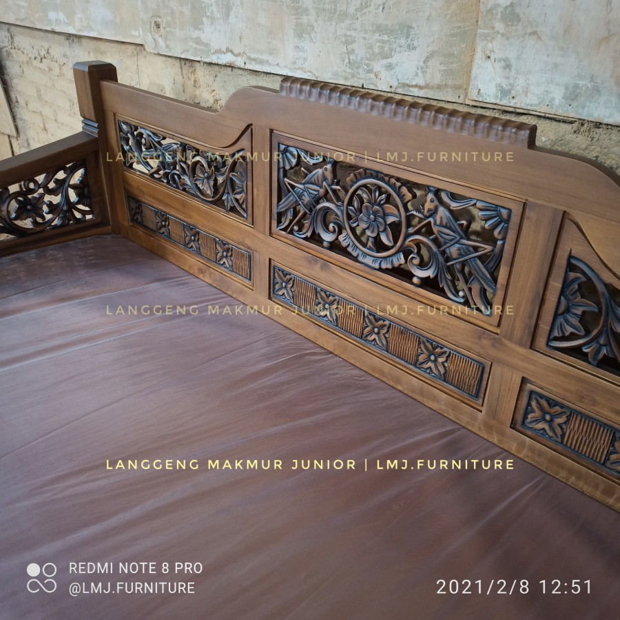 minimalis curved daybed bangku bale bale minimalis ukir jati jepara