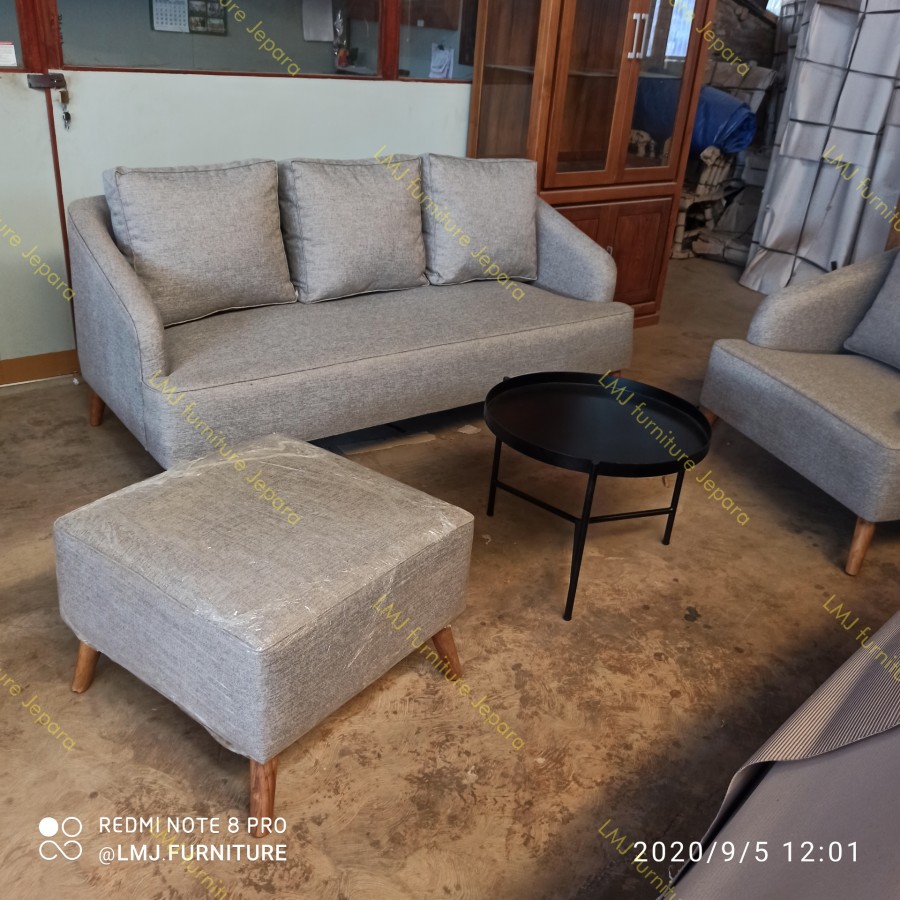 living room set sofa kursi tamu scandinavian Arala meja industrial