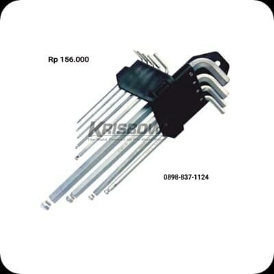 Kunci L Ballpoint Hex Key M 1.5-10MM 9 Pcs Krisbow KW0101636