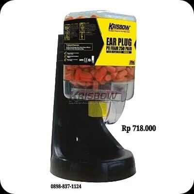 Pelindung Telinga Ear Plug PU Foam 250 Pair W/ Dispenser Krisbow