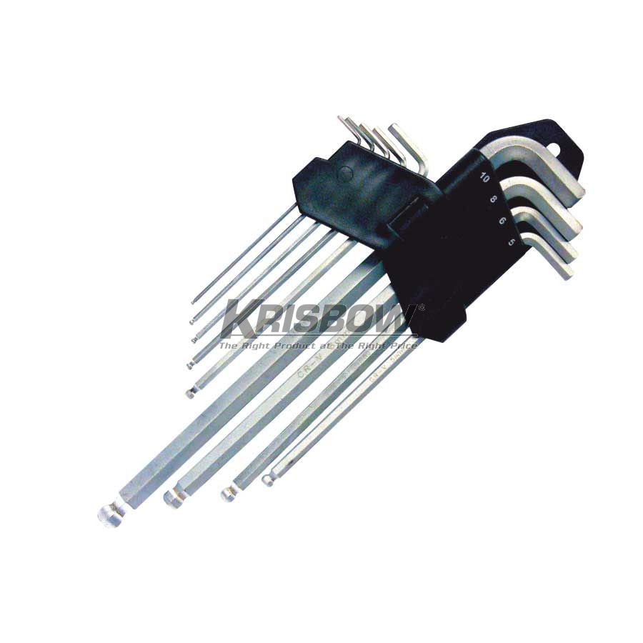 Set Kunci Ballpoint Hex Key L 1.5-10Mm 9Pc Lpbhs1 Krisbow KW0101634