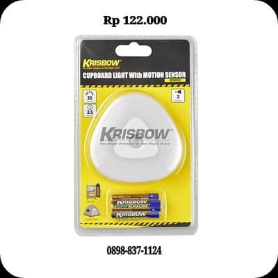 Lampu LED Push Light 10LM, 3XAAA Motion Sensor Krisbow 10108191